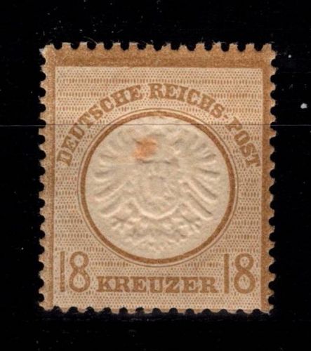 Deutsches Reich 28 mit Falz gelber Fleck #DCH99