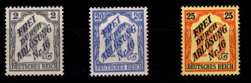 Deutsches Reich Dienstmarken 9, 13, 14 mit Falz #DCI49