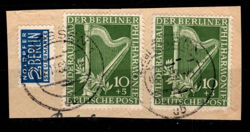 Berlin 72 gestempelt 2 mal auf Briefstück #DCI51