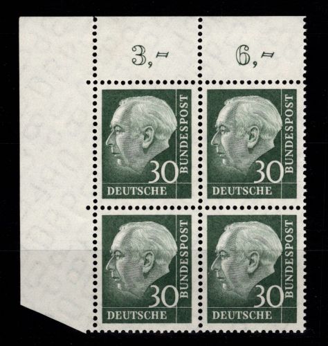 BRD 259 Ecke 1 Viererblock postfrisch #DCI54