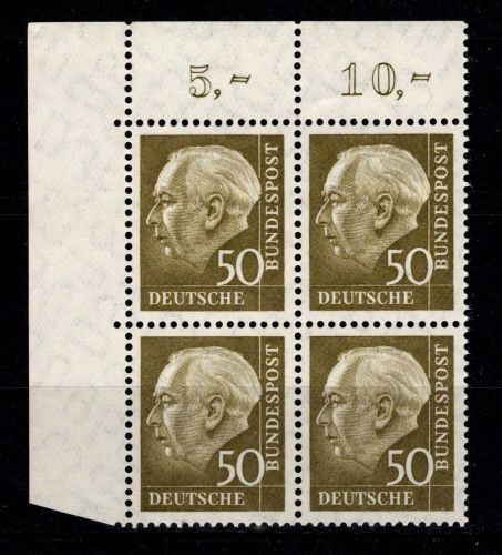 BRD 261 Ecke 1 Viererblock postfrisch #DCI55