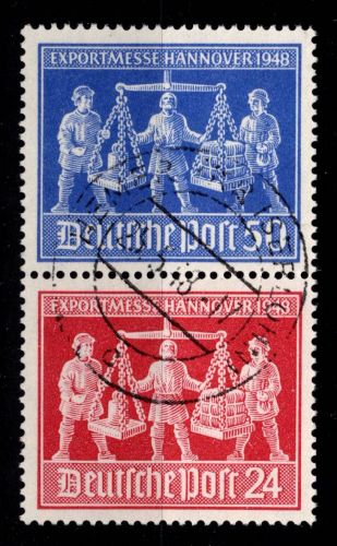 Alliierte Besetzung 969-970 S Zd 3 gestempelt Zusammendruck #DCI56