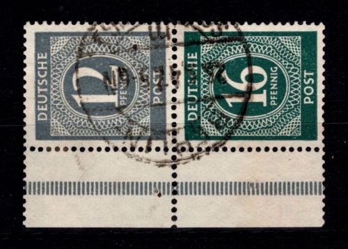 Alliierte Besetzung S 294 gestempelt Zusammendruck #DCI64