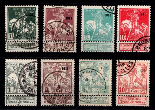 Belgien 81 II- 88 II gestempelt #DCI69
