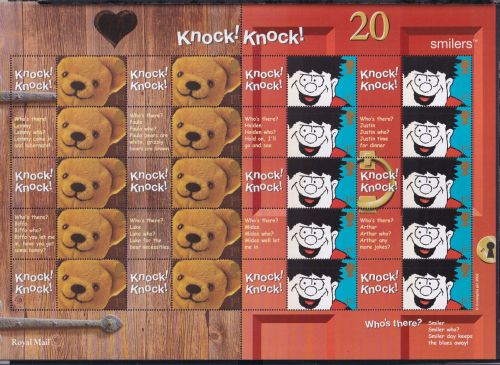 Großbritannien 1327 II-1328II postfrisch Smilers Bogen "Knock Knock" 2002 #DEN49