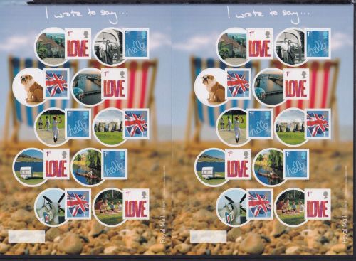 Großbritannien 2339 II-2341 II postfrisch Smilers Bogen "I wrote" 2008 #DEN64