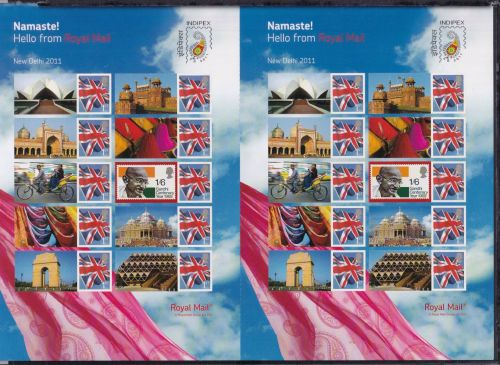 Großbritannien 2341 II postfrisch Smilers Bogen "New Delhi" 2011 #DEN68