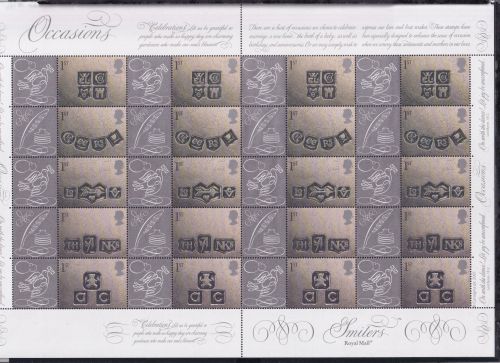 Großbritannien 1909-1913 II postfrisch Smilers Bogen "Occasions" 2001 #DEN80