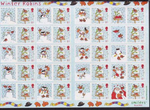 Großbritannien 1966-1967 II postfrisch Smilers Bogen "Winter Robins" 2003 #DEN84