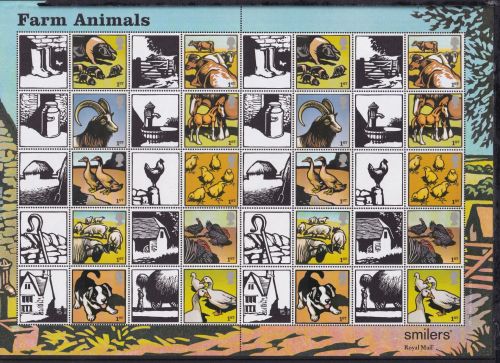 Großbritannien 2264-2273 II postfrisch Smilers Bogen "Farm Animals" 2005 #DEN90