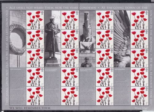 Großbritannien 2469 II postfrisch Smilers Bogen "Remember Them" 2007 #DEN97