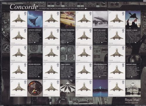 Großbritannien 2697 ZF postfrisch Smilers Bogen "Concorde" 2009 #DEO01