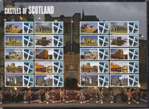 Schottland 108 ZF postfrisch Smilers Bogen "Castles of Scotland" #DEO14