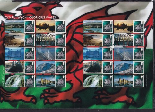Wales 91 C/CS postfrisch Smilers Bogen "Glorious Wales" #DEO16