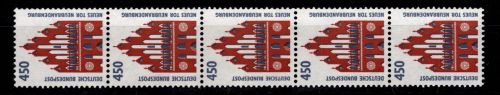 BRD Bund 1623 R I 5er Streifen postfrisch Rollenmarke SWK #DES81
