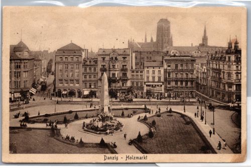 Ak Danzig Holzmarkt gelaufen 5.3.1930 #DET53