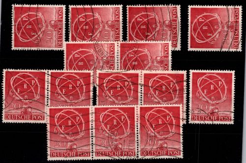 Berlin 14 Stück 71 gestempelt Wellenstempel #DET64