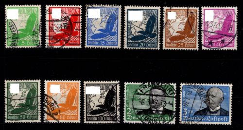 Deutsches Reich 529-539 gestempelt