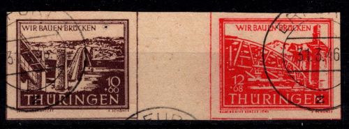 SBZ W Zd 2 gestempelt Händlerzeichen #OT416