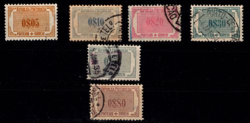 Portugal Portomarken 50-53, 55, 57 gestempelt #OT459