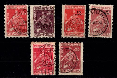 Portugal Zwangszuschlagsmarken 7-12 gestempelt #OT471