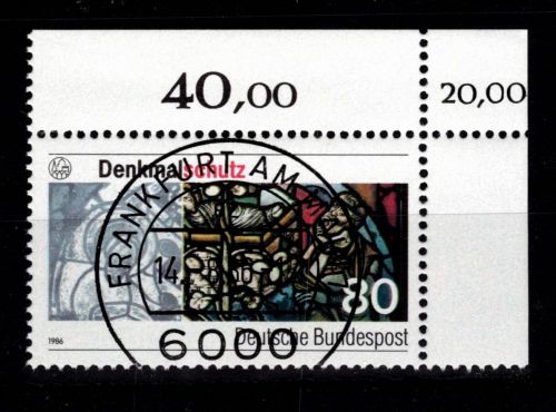 BRD Bund 1291 gestempelt KBWZ, Vollstempel, Originalgummi #OT489