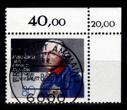 BRD Bund 1292 gestempelt KBWZ, Vollstempel, Originalgummi #OT491