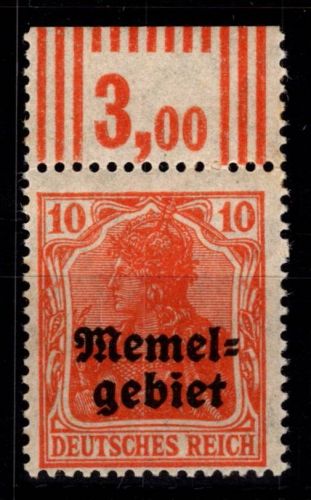 Memel 14 W OR postfrisch etwas fleckig #DEO41