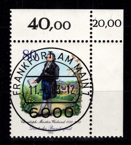 BRD Bund 1466 gestempelt KBWZ, Vollstempel, Originalgummi #DEO60