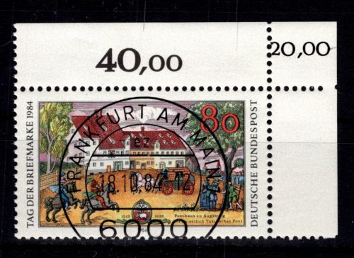 BRD Bund 1229 gestempelt KBWZ, Vollstempel, Originalgummi #DEO61