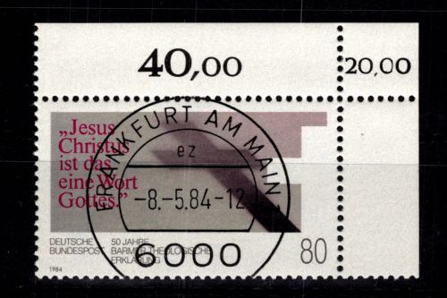 BRD Bund 1214 gestempelt KBWZ, Vollstempel, Originalgummi #DEO62