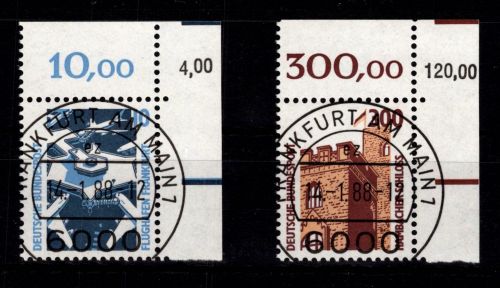 BRD Bund 1347-1348 gestempelt KBWZ, Vollstempel, Originalgummi #DEO64