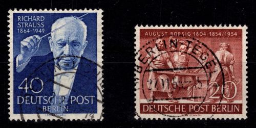Berlin 124, 125 gestempelt #DEO67