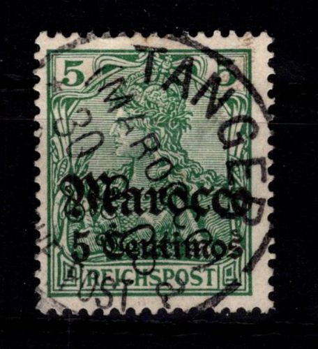 Deutsche APA Marokko 20 gestempelt Vollstempel Tanger #DFL13