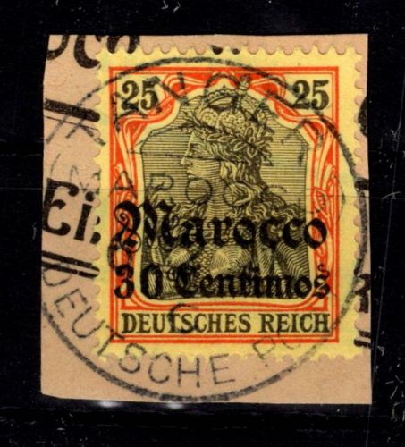 Deutsche APA Marokko 25 gestempelt