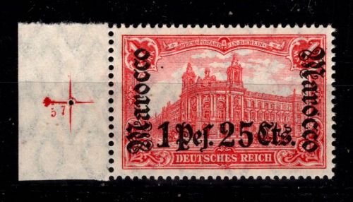 Deutsche APA Marokko 43 postfrisch vom Seitenrand mit Passkreuz #DFL32