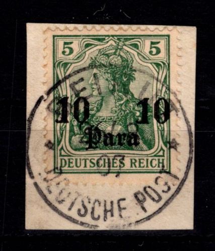 Deutsche APA Türkei 36 gestempelt mit Vollstempel auf Briefstück #DFN04