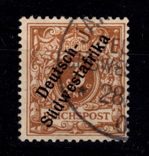 Deutsche Kolonien Südwestafrika 5 b gestempelt geprüft Zenker BPP #DFO93