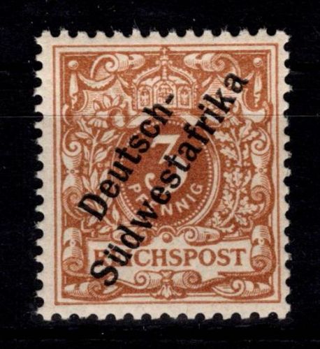 Deutsche Kolonien Südwestafrika 5 b postfrisch vom Plattenoberrand #DFO98