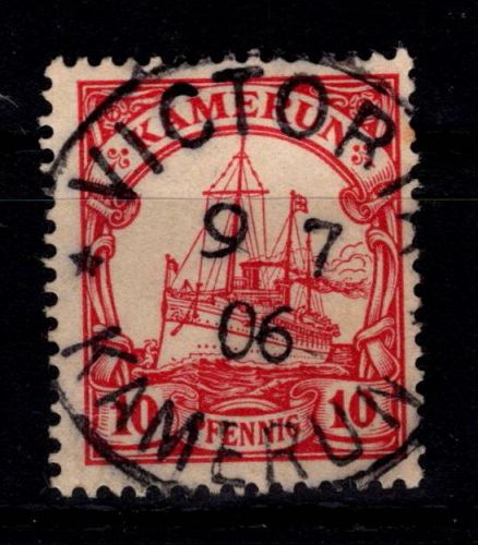 Deutsche Kolonien Kamerun 9 gestempelt mit Vollstempel, gpr. Bothe #DFP75