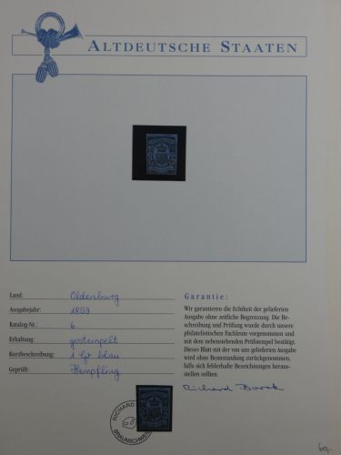 Oldenburg 6 gestempelt