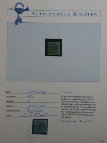 Württemberg 3 gestempelt