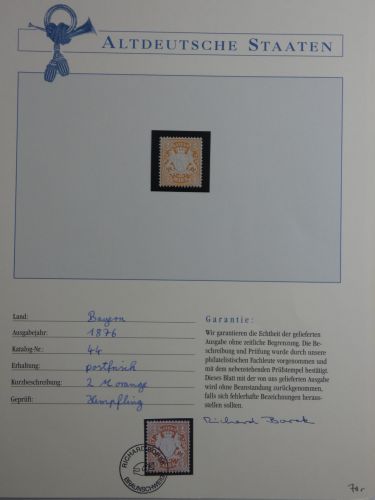 Bayern 44 postfrisch Borek Garantie #DFV35