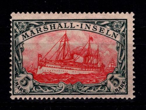 Deutsche Kolonien Marshall-Inseln 27 B II postfrisch geprüft Jäschke BPP #DFR34