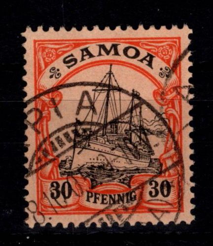 Deutsche Kolonien Samoa 12 gestempelt