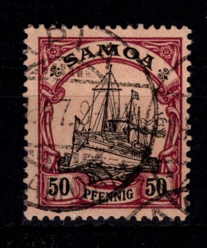 Deutsche Kolonien Samoa 14 gestempelt