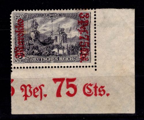 Deutsche APA Marokko 57 II B postfrisch etwas fleckig, vom Eckrand #DFT65