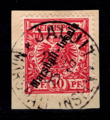 Deutsche Kolonien Marshall-Inseln 9 gestempelt Vollstempel auf Briefst. #DFZ29