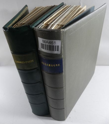 Weltweit Zwei Schwarten mit deut. Gebieten, franz. Kolonien usw. in Binde #MA461