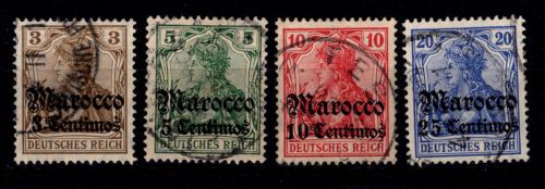 Deutsche APA Marokko 34-37 gestempelt